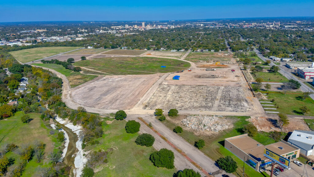 Drone shot of Floyd Casey